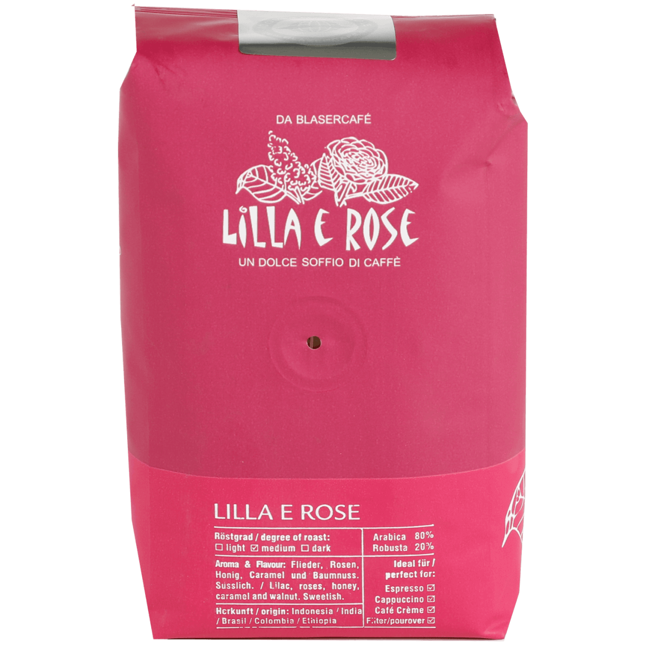 Blasercafe Lilla e Rose Bohnen 250g