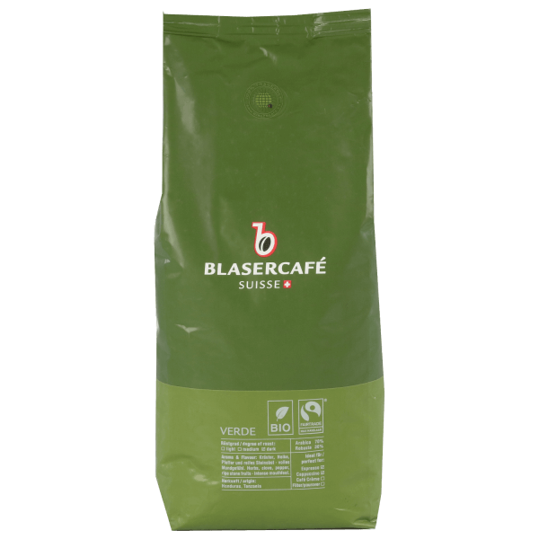Blasercafé Verde Bio Faitrade Espresso Kaffee Bohnen 1kg